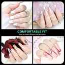 3 x JODSONE Square Nail Tips Full Cover Gel Nails 12 Sizes 360Pcs No Curve Extra Long Straight Curved Fake Tapered for Salon Design DIY at Home