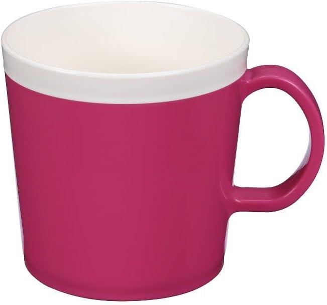 Magenta Pink Plastic Mug 10oz  Lightweight, Unbreakable, BPA-Free, Microwave & Dishwasher Safe  Made in Japan
