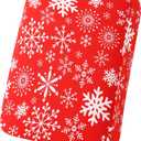 hyha Printed Couch Cushion Covers, Floral Sofa Covers Washable for Cushion Couch, Stretch Pattern Outdoor Cushion Covers for Patio Furniture with Elastic Bottom(Small, Christmas Snowflakes) (Red & White)