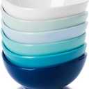 Sweese 4 Inch Porcelain Small 4 oz Bowls for Sauce | Charcuterie | Dipping | Snack | Condiment | Side Dishes Set of 6 - Microwave, Dishwasher and Oven Safe - Cool Assorted Color