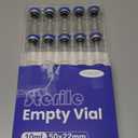 10ml Sterile Vials with Self Healing Injection Port and Sealing Cap, Glass Sterile Vials for Injections (20 Pack)