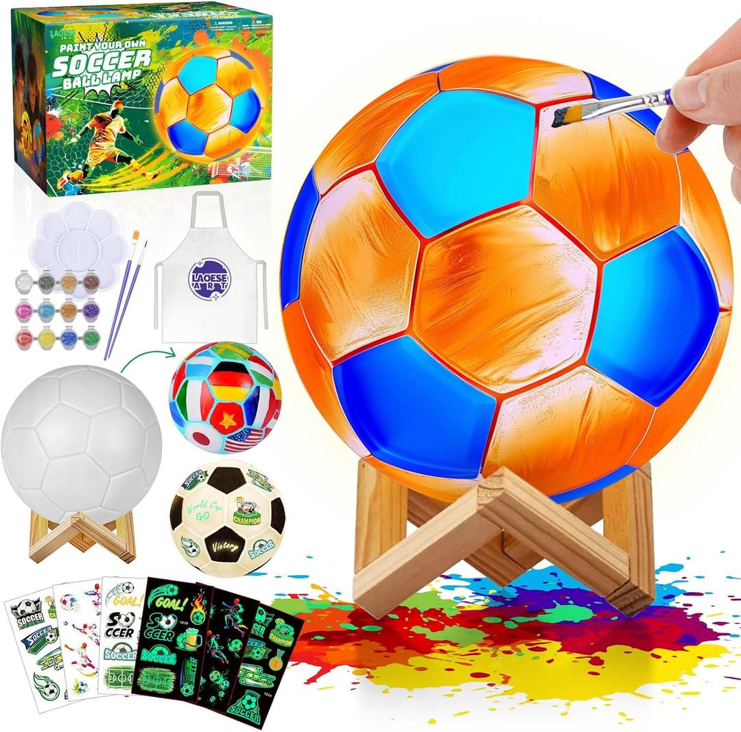 Paint Your Own Soccer Ball Lamp Kit, Soccer Gifts 3D Night Light, Art Supplies Creativity Arts and Crafts for Kids Ages 8-12, Birthday Christmas Gifts for Boys Girls Ages 3 4 5 6 7 8 9 10 11 12+ Paint Your Own Soccer Ball Lamp Kit, Soccer Gifts 3D Night Light, Art Supplies Creativity Arts and Crafts for Kids Ages 8-12, Birthday Christmas Gifts for Boys Girls Ages 3 4 5 6 7 8 9 10 11 12+