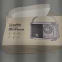 QUEQIMU Retro Bluetooth Speaker, Wireless Mini Portable Speakers Support USB/TF Card/AUX, Vintage Decor, Retro Radio Bluetooth Speaker for Kitchen Desk Bedroom Office Outdoor, Gifts for Teens, Blue