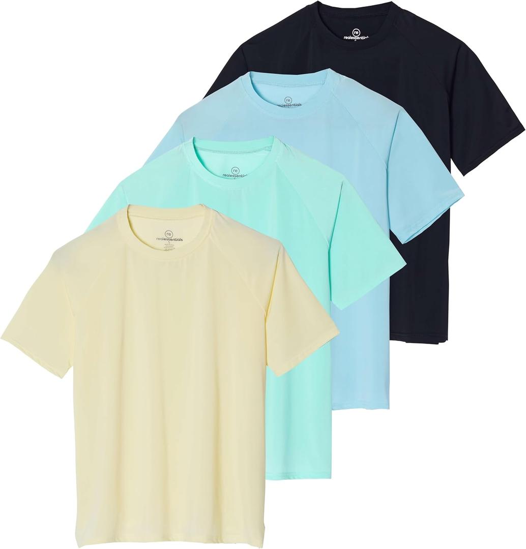 4 Pack Women's Rash Guard Short Sleeve Swim Shirt UPF 50 Sun Protection | Available in Plus Size, Beach, Pool, Surf, Swim Top, Sun Shirt, Leggings, Skirt, Rashguard; Quick Dry, UV Blocking & Stretch (XL)