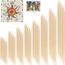 Foxtell 16 Sets Needlepoint Stretcher Bar Set, 8 Sizes Stretcher Bars for Needlework Art Supplies Wooden Canvas Stretcher Bar Set with 100 Pins Regular Stretcher Bars for Needlepoint Frame Set