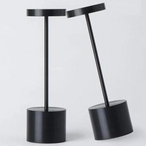 2Pack Cordless Table Lamp, Rechargeable LED Battery 5000mAh Metal USB Portable Powered Desk Lamp, 3 Levels Brightness Light for Restaurants Outdoor (2pack 10.25in Black)