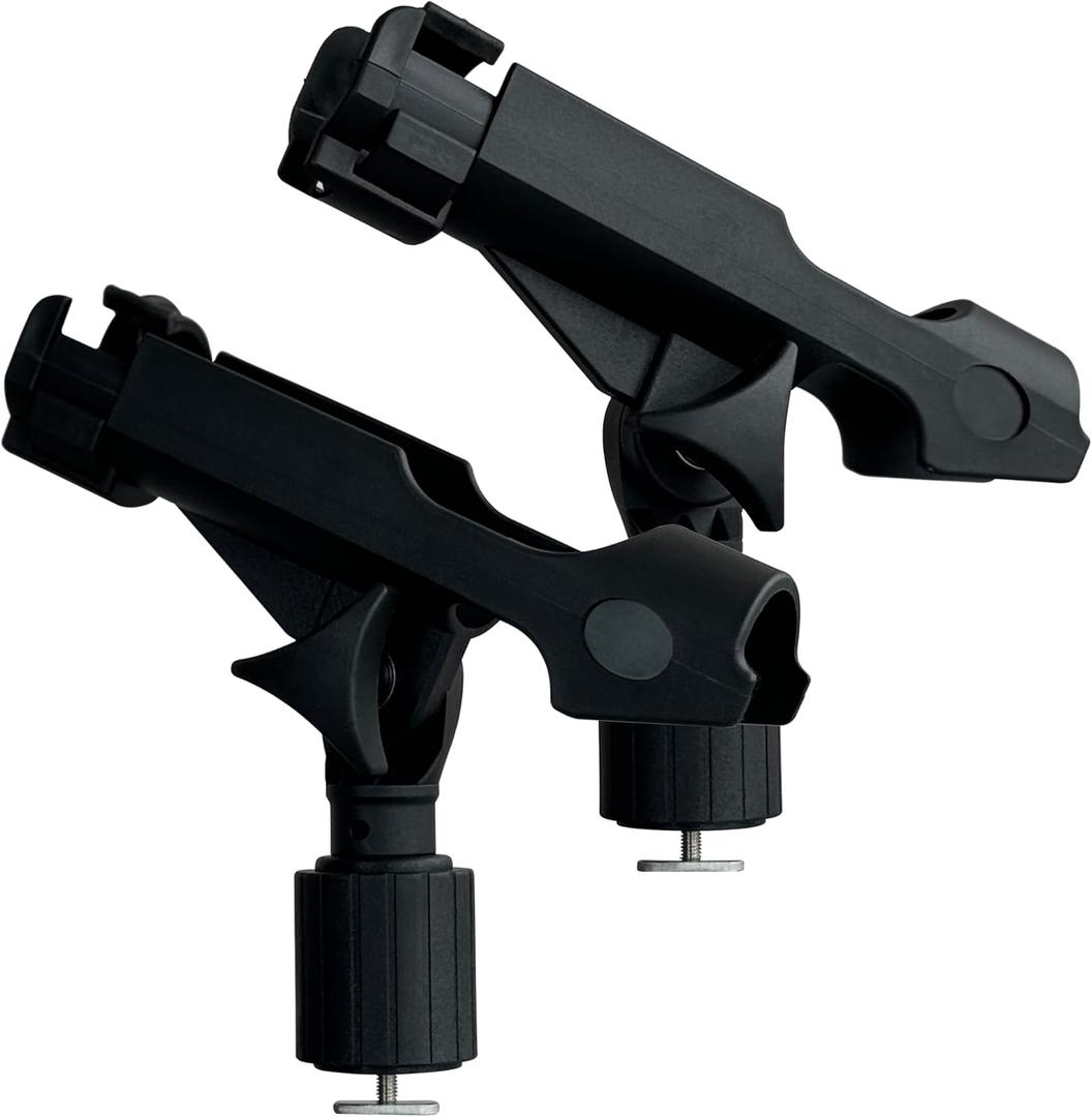4 Pack Fishing Rod Holder with Track Mount Universal T-Shaped Screw Mounted on Rail for Kayak, Canoe, Fishing Boat (2Pack Rod Holders)
