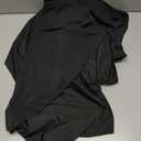 BDDC Table Skirt for 4 Foot Tables - One-Piece Black Tablecloths and Skirt, Wrinkle Resistant Ruffles Elastic Cover for Banquets, Weddings, Events, Parties