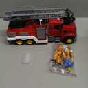 Fire Truck Toy with Sound & Light - 2pcs Firefighter & Water Sprinkler with Water Tank - Friction Powered Toy for Toddlers 3-5