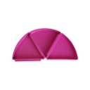 Morsotrio Wedge plate dividers, Three-piece set- Food separator for kids (Pink)