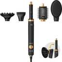 Air Styler 5 in 1, Hair Dryer Brush & Multi-Styler with 110,000 RPM High-Speed Powerful Motor, Auto-Wrap Curler, Cushion Massager, Oval Brush, Diffuser, Nozzle Attachment