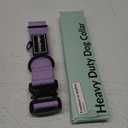 Heavy Duty Dog Collar for Large or Medium Dogs, Adjustable Strong Dog Collar for Active Dogs, Double-Layered Nylon (Lilac, 15-23)