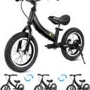Balance Bike 2 in 1,The Dual Use of a Kids Balance Bike and Toddler Bike, for 2 3 4 5 6 7 Years Old -12 14 16 Inches with Training Theory, Brake, Pedal, Size: 12inch