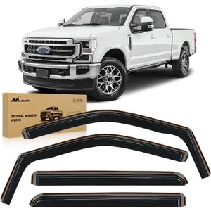 Nilight Vent Window Visors for Ford F250 F350 F450 F550 Super Duty Crew Cab 2017 2018 2019 2020 2021 2022 2023 2024, in-Channel Rain Guards, Original Window Deflectors-4PCS