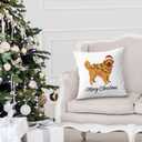 Golden Retriever Pillow Cover - 18x18, Perfect Golden Retriever Gifts for Christmas