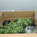 Azoco 30" Artificial Boxwood Faux Plants Outdoor, UV Resistant Topiary Trees Realistic Cone-Shaped Fake Bushes and Shrubs Potted Fake plants Set of 2 for Front Porch Patio Outside Planter Decor