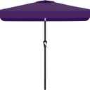 AreShark 6.5 x 10 FT Rectangular Valance Patio Umbrella, Outdoor Umbrella with Tilt and Crank, Market Table Umbrellas W/ 6 Ribs UV Protection for Garden, Deck, Backyard and Pool, Dark Purple