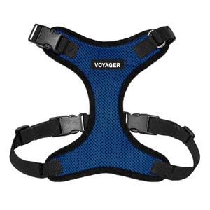 Voyager Step-in Pet Harness - All Weather Mesh, Adjustable Step in Harness for Cats and Dogs by Best Pet Supplies - Royal Blue/Black Trim, S