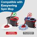 6 Pack Mop Heads Replacements, Compatible with O Cedar Easywring 1-Tank System Easy Wrin Spin Mops, Triangle Swivel Microfiber Mops, Washable & Easy to Replace