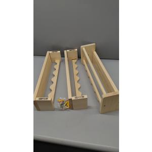 Nursery Floating Shelves for Wall, Set of 3 Book Shelves Natural Wood Wall Mounted Organizer with Towel Bar Hanging Bookshelves Nursery Decor for Kids Room, Bedroom and Kitchen