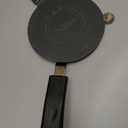 Stainless Steel Heat Diffuser for Electric Glass Gas Ceramic Cooktop, Induction Adapter Simmer Plate, Gas Stove Converter Disk with Removable Handle, Black 5.5-inch