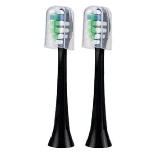 2 Pack Replacement Toothbrush Heads Compatible with fairywill P11 T9 Electric Toothbrush, W Shape Bristle Designed, Soft and Sanitary for Model P11 T9 Toothbrushes (Black)