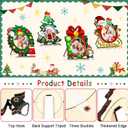 Christmas Picture Frame - Christmas Frames 4x6 with Cute Xmas Patterns for Wall Hanging & Desk Decor, Display Photo Frames with High Definition Acrylic Front Gift Ideas Tabletop Home Decorative, 4 Pack