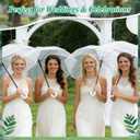 Clear Umbrella Bulk Colorful Transparent Rain Umbrellas Windproof Waterproof with J Hook Handle for Wedding Party Photography Outdoor Travel Gift (6, white)