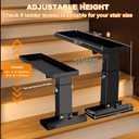 Foldable Heavy Duty Ladder Extender Pro-Adjustable Height 11.8-19.1", Ladder Leveler for Stair-Ladder Aide-Ladder Leveler for Extension Ladders with 23.7x7.5" Platform-Non-Slip Mat-Holds up to 880lbs