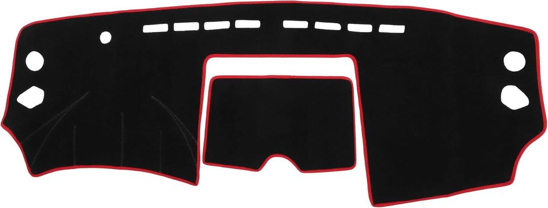 Car Dashboard Cover Compatible for Nissan Rogue 2008-2013, Protective Polyester Red Center Console Interior Trim Dash Cover Mat Pad