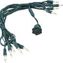 Novelty Lights Vintage Style T5 Warm White LED Christmas Lights, 11 Feet Green Wire String of 10 Mini Bulbs, UL Listed Indoor/Outdoor Tree Lighting