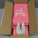 DjinnGlory 50 Pack Small Pink Thank You Paper Gift Bags with Handles 9''x5.5''x3.15'' and 50 Pink Tissue Paper for Party Favors Goodies and Small Business