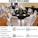 Fivenl 4 Pack 4FT Round Spandex Tablecloth 48 Inch Stretchable Table Cover Washable and Wrinkle Resistant Fitted Round Table Cloth for Wedding, Banquet, Birthday, Party, Restaurant (Black)