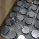 30 Pack 4oz Glass Mason Spice Jars Bottles, Empty Round Containers with Silver Airtight Metal Caps and Pour/Sift Shaker Lid