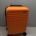 Amazon Basics 21" Hardside Carry-On Luggage with Spinner Wheels, Expandable for Up to 25% More Space, Scratch-Resistant Hardshell Suitcase, Telescoping Handle, Orange