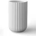 Kante Tall Fulted Planter, 21.7 Inch Tall Round Concrete Plant Pots with Drainage Hole and Rubber Plug, Modern Decor for Indoor Outdoor Plants, Flower, White