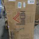 HOMCOM 72" Farmhouse Kitchen Pantry Cabinet, Freestanding Tall Storage Cabinet with 4 Barn Doors, 4 Adjustable Shelves and 8 Door Shelves, Embossed White Wood Grain