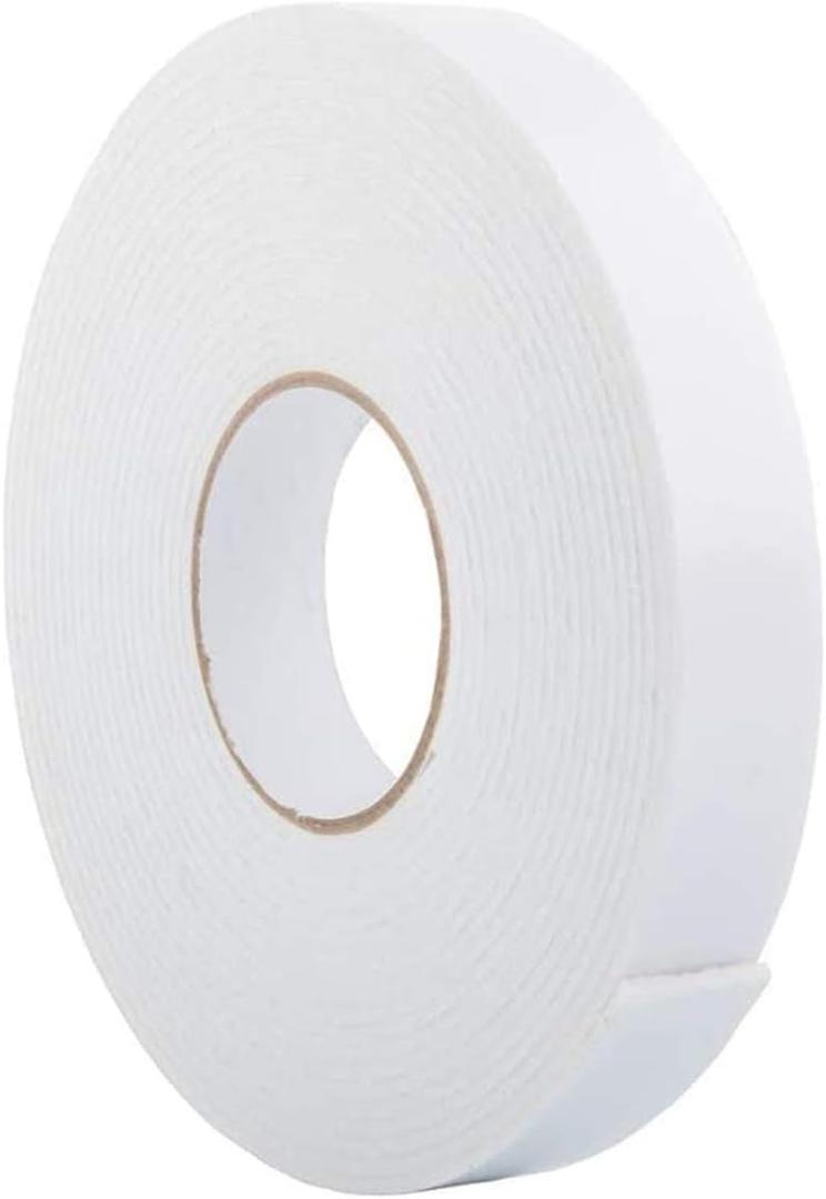 ToLanbbt Double Sided Foam Tape 1.18In x 33FT, Mounting Tape Heavy Duty, Strong Adhesive Weatherproof Seal Strips for DIY Craft Picture Poster, Car & Gap Filling Mountings, Home Office Decor (White)