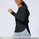 Women's UPF 50+ Sun Shirt with Hoodie SPF Long Sleeve UV Protection Shirts Hiking Fishing Outdoor Lightweight (Black, XXL)