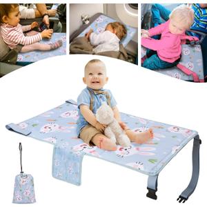 DONCE Toddler Airplane Travel Essentials - Adjustable Toddler Airplane Bed with Bottle Holder, Velcro Straps, Non-Slip Backing, Compact Baby Airplane Travel Essentials, Travel Footrest Hammock