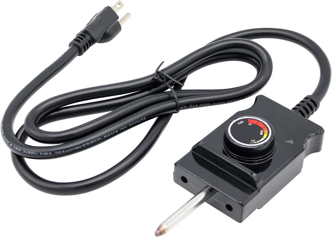 Adjustable Thermostat Probe Power Cord for Masterbuilt Smoker, Electric Smoker Parts for Masterbuilt, Most of Outdoor Cooking Electric Smokers and Grills Heating Element (Square)