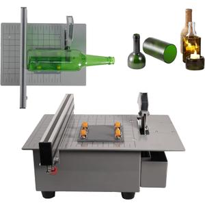 Deruilong Electric Bottle Cutter, Glass Bottle Cutter, Glass Cutter, Stain Glass Cutter Stone Cutter Brittle and Hard Materials Cutter Trim Saw - Rock, Stone, Glass Cutting, Trimming, Sawing Machine