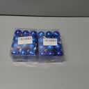 2 x Emopeak 24Pcs Christmas Balls Ornaments for Xmas Christmas Tree - 4 Style Shatterproof Christmas Tree Decorations Hanging Ball for Holiday Wedding Party Decoration (Navy Blue, 1.3"/3.2CM)