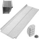 Gutter Guard, 5 inch Aluminum Gutter Guards, 40Pack-160ft, DIY Leaf Guards Protection for Gutters, 5" Rain Gutter Screen for Downspouts & Roof, Prevents Clogs & Debris, with Screws