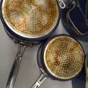 Nuwave Healthy Duralon Blue Ceramic Nonstick Cookware Set, Diamond Infused Scratch-Resistant, PFAS Free, Dishwasher & Oven Safe, Induction Ready & Evenly Heats, Tempered Glass Lids & Stay-Cool Handles