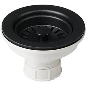 Kraus Kitchen Sink Strainer for 3.5-Inch Drain Openings in Black, PST1-BL