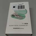 Facial Cleansing Brush Electric Facial Exfoliating Massage Brush with 3 Cleanser Heads and 2 Speeds Adjustable for Deep Cleaning, Removing Blackhead, Face Massaging (Green)