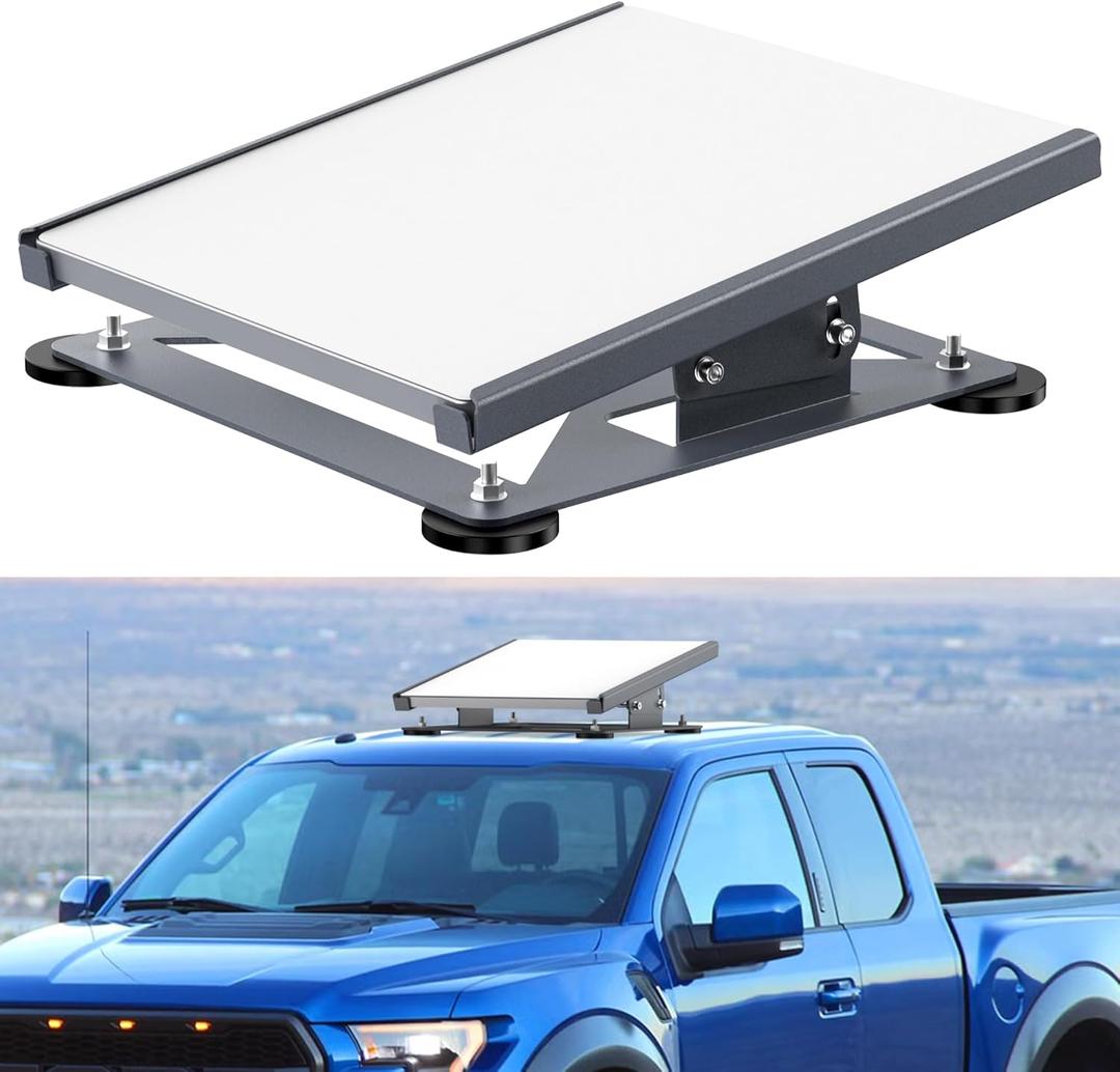 Vehiker Starlink Mini Mount-30 Adjustable,    Starlink Mini Magnetic Mount with 220lbs Heavy Duty Magnet Bases Professional for Trucks, Cars, RVs, Boat, Carbon Steel (Gray)