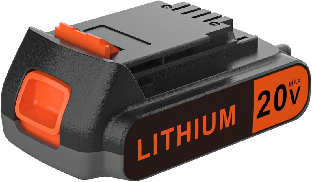 20 Volt MAX 2.0AH Battery Replacement for Black and Decker 20V Lithium-Ion BatteryCompatible with Tools, Outdoor Equipment and 20V Vacuums.