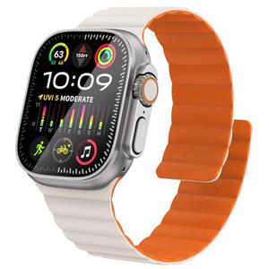 Fullife Silicone Magnetic Band Compatible with Apple Watch Ultra 3/2/1 Band 49mm for Men Women, Sport Solo Loop for Apple Watch Series 11/10 46mm, 9/8/7 45mm, SE3/6/5/4 44mm, 3/2/1 42mm Contrast Color, Pack 3